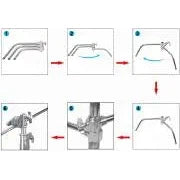 ANDYCINE C Stand Heavy Duty 100% Metal Max 10.8ft/330cm with 4.2ft/128cm Holding Arm Adjustable Light stand