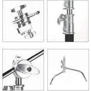 ANDYCINE C Stand Heavy Duty 100% Metal Max 10.8ft/330cm with 4.2ft/128cm Holding Arm Adjustable Light stand