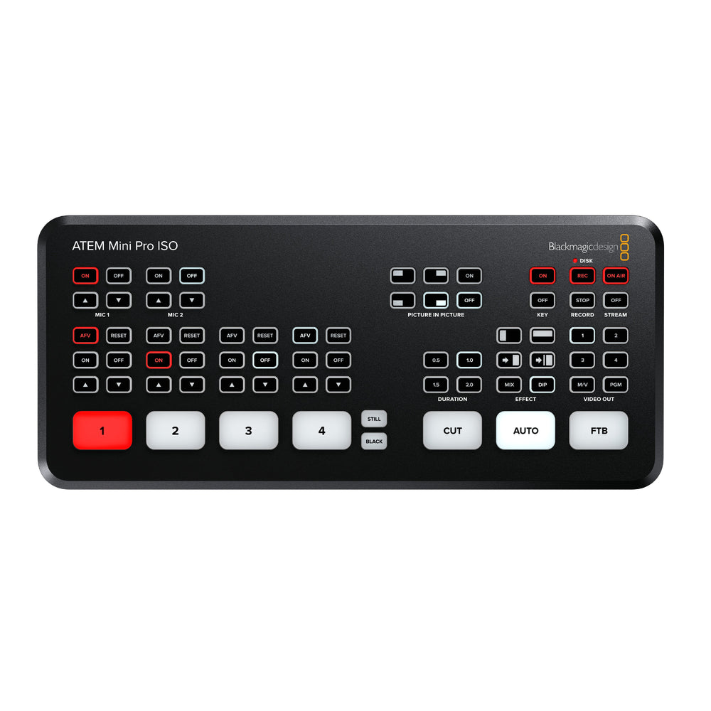 BLACKMAGIC DESIGN ATEM MINI PRO ISO SWITCHER, STREAMER MULTI RECORDER