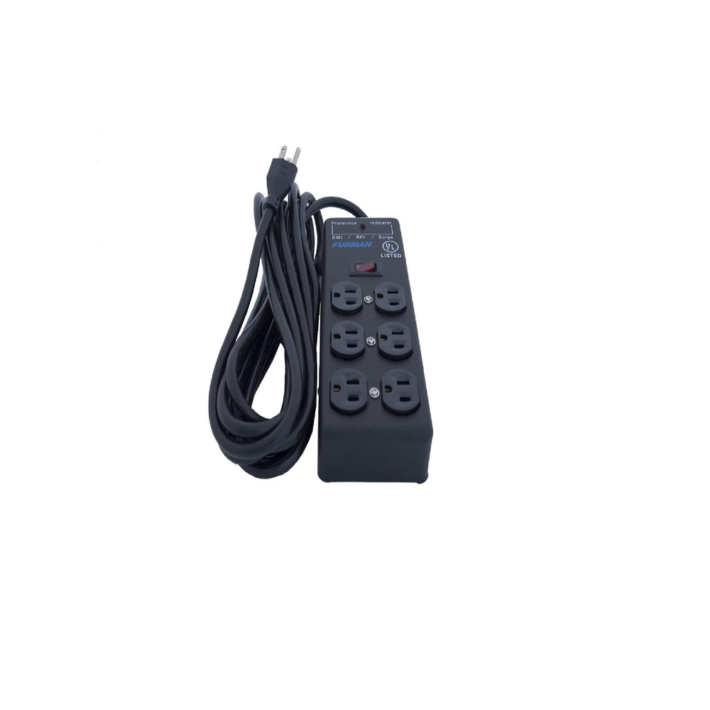 Furman SS6B 6 Plug Surge Protector, Black